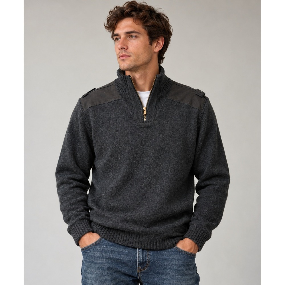 Oakley Worldwide Science & Art FA07 XXL Lambswool Military 1/4 Zip Sweater